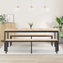 vidaXL Étkezőasztal Természetes 200 x 100 x 75 cm Tömör fenyőfa