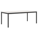 vidaXL Étkezőasztal Fehér 200 x 100 x 75 cm Tömör fenyőfa
