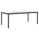 vidaXL Étkezőasztal Fehér 200 x 100 x 75 cm Tömör fenyőfa