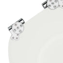 vidaXL Lágy záródású WC ülőke 2 pcs Fehér 44 x 38 cm MDF lap
