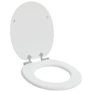 vidaXL Lágy záródású WC ülőke 2 pcs Fehér 44 x 38 cm MDF lap