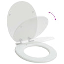vidaXL Lágy záródású WC ülőke 2 pcs Fehér 44 x 38 cm MDF lap