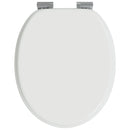 vidaXL Lágy záródású WC ülőke 2 pcs Fehér 44 x 38 cm MDF lap