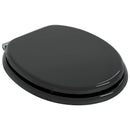 vidaXL Lágy záródású WC ülőke 2 pcs Fekete 44 x 38 cm MDF lap