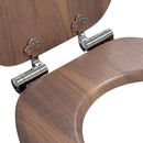 vidaXL Lágy záródású WC ülőke 2 pcs Barna 44 x 38 cm MDF lap