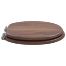 vidaXL Lágy záródású WC ülőke 2 pcs Barna 44 x 38 cm MDF lap