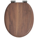 vidaXL Lágy záródású WC ülőke 2 pcs Barna 44 x 38 cm MDF lap