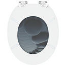 vidaXL Lágy záródású WC ülőke 2 pcs Szürke 44 x 38 cm MDF lap