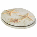 vidaXL Lágy záródású WC ülőke 2 pcs Sárga és Fehér 44 x 38 cm MDF lap