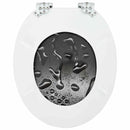 vidaXL Lágy záródású WC ülőke 2 pcs Szürke 44 x 38 cm MDF lap