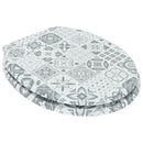 vidaXL Lágy záródású WC ülőke 2 pcs Kék és fehér porcelán 44 x 38 cm
