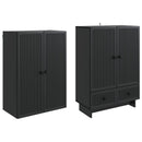 vidaXL Szekrény szett 2 pcs Fekete 66 x 34,5 x 95 cm Szerelt Fa