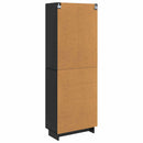 vidaXL Szekrény szett 2 pcs Fekete 66 x 34,5 x 95 cm Szerelt Fa