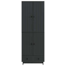 vidaXL Szekrény szett 2 pcs Fekete 66 x 34,5 x 95 cm Szerelt Fa