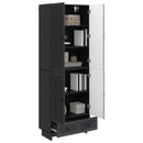 vidaXL Szekrény szett 2 pcs Fekete 66 x 34,5 x 95 cm Szerelt Fa