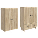 vidaXL Szekrény szett 2 pcs Sonoma Tölgy 66 x 34,5 x 95 cm Szerelt Fa
