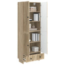 vidaXL Szekrény szett 2 pcs Sonoma Tölgy 66 x 34,5 x 95 cm Szerelt Fa