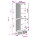 vidaXL Szekrény szett 2 pcs Sonoma Tölgy 66 x 34,5 x 95 cm Szerelt Fa