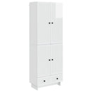 vidaXL Szekrény szett 2 pcs Magasfényű Fehér 66 x 34,5 x 95 cm