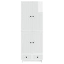 vidaXL Szekrény szett 2 pcs Magasfényű Fehér 66 x 34,5 x 95 cm