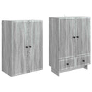 vidaXL Szekrény szett 2 pcs Szürke Sonoma 66 x 34,5 x 95 cm Szerelt Fa