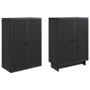vidaXL Szekrény szett 2 pcs Fekete 66 x 34,5 x 90 cm Szerelt Fa
