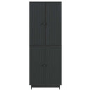 vidaXL Szekrény szett 2 pcs Fekete 66 x 34,5 x 90 cm Szerelt Fa