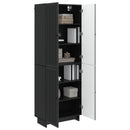 vidaXL Szekrény szett 2 pcs Fekete 66 x 34,5 x 90 cm Szerelt Fa