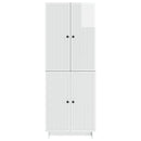 vidaXL Szekrény szett 2 pcs Magasfényű Fehér 66 x 34,5 x 90 cm
