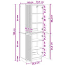 vidaXL Szekrény szett 2 db Szürke Sonoma Szerelt Fa