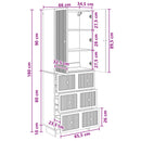 vidaXL Szekrény szett 2 pcs 66 x 34,5 x 90 cm Szerelt Fa
