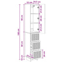 vidaXL Szekrény szett 2 pcs 33 x 34,5 x 90 cm Szerelt Fa