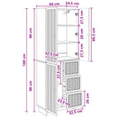 vidaXL Szekrény szett 2 pcs 66 x 34,5 x 90 cm Szerelt Fa