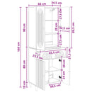 vidaXL Szekrény szett 2 pcs 66 x 34,5 x 90 cm Szerelt Fa