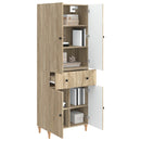 vidaXL Szekrény szett 2 pcs 66 x 34,5 x 90 cm Szerelt Fa