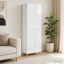 vidaXL Szekrény szett 2 pcs Magasfényű Fehér 66 x 34,5 x 95 cm