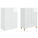 vidaXL Szekrény szett 2 pcs Magasfényű Fehér 66 x 34,5 x 95 cm