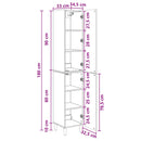 vidaXL Szekrény szett 2 pcs 33 x 34,5 x 90 cm Szerelt Fa