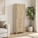 vidaXL Szekrény szett 2 pcs Sonoma Tölgy 66 x 34,5 x 90 cm Szerelt Fa