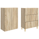 vidaXL Szekrény szett 2 pcs Sonoma Tölgy 66 x 34,5 x 90 cm Szerelt Fa