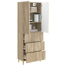 vidaXL Szekrény szett 2 pcs Sonoma Tölgy 66 x 34,5 x 90 cm Szerelt Fa