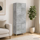 vidaXL Szekrény szett 2 pcs Betonszürke 66 x 34,5 x 90 cm Szerelt Fa