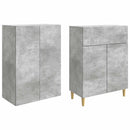 vidaXL Szekrény szett 2 pcs Betonszürke 66 x 34,5 x 90 cm Szerelt Fa