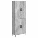 vidaXL Szekrény szett 2 pcs Szürke Sonoma 66 x 34,5 x 89,5 cm