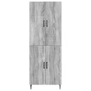 vidaXL Szekrény szett 2 pcs Szürke Sonoma 66 x 34,5 x 89,5 cm