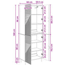 vidaXL Szekrény szett 2 pcs Szürke Sonoma 66 x 34,5 x 89,5 cm