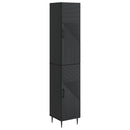 vidaXL Szekrény szett 2 pcs Fekete 33 x 34,5 x 89,5 cm Szerelt Fa
