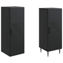 vidaXL Szekrény szett 2 pcs Fekete 33 x 34,5 x 89,5 cm Szerelt Fa
