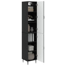 vidaXL Szekrény szett 2 pcs Fekete 33 x 34,5 x 89,5 cm Szerelt Fa