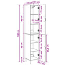 vidaXL Szekrény szett 2 pcs Sonoma Tölgy 33 x 34,5 x 89,5 cm